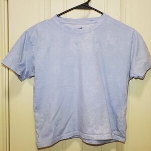 Hollister Women's Light Purple Tie Dye Crop Shirt Sz XS